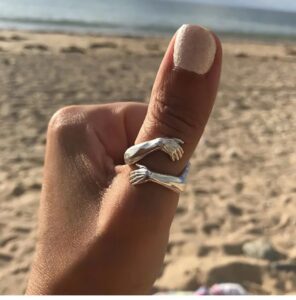 Sterling Silver Hug Ring – Adjustable and Meaningful
