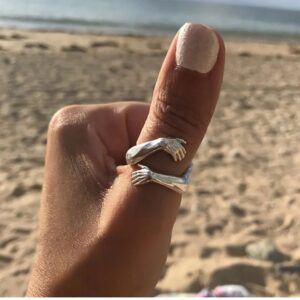 Sterling Silver Hug Ring – Adjustable and Meaningful