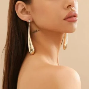 Chic Golden Drip Drop Earrings – Trendy Statement Jewelry for Women